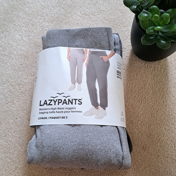 Lazypants Women’s Hacci Knit Joggers 2-pack Size Medium Grey Lounge Pants - Picture 12 of 14